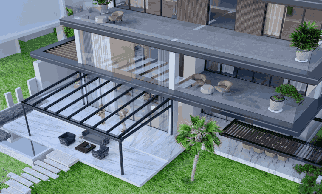 Pergola Con Techo De Cristal